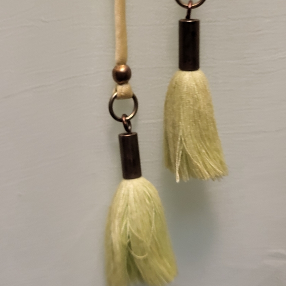 Blank London Pale Green and Yellow Sheer Embroidered Peasant Blouse - Size XS - Picture 6 of 11